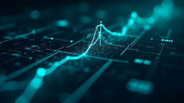 Visualisering av komplekse matematiske modeller med 3D-grafer og datapunkt-sky.